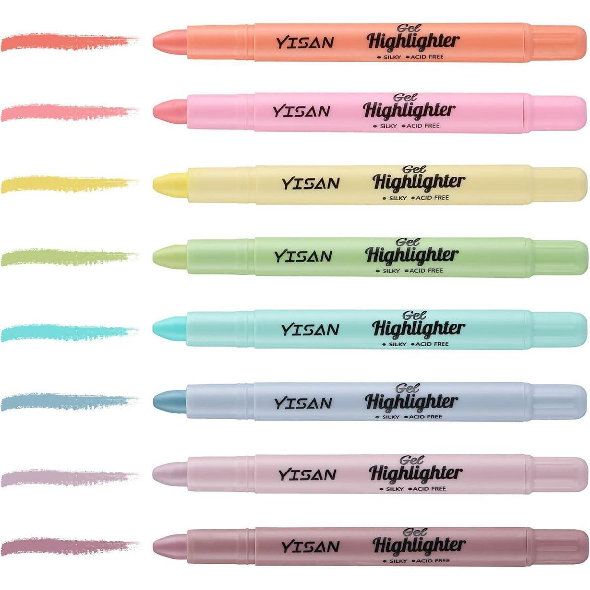 Bibel Textmarker Set – 8 Pastellfarben, Twist-Up Design