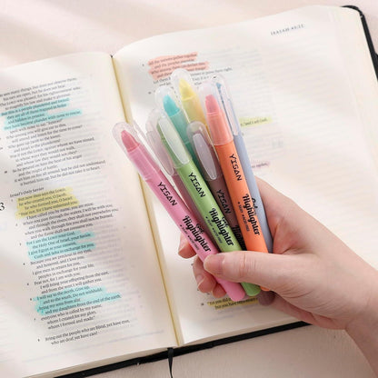Bibel Textmarker Set – 8 Pastellfarben, Twist-Up Design