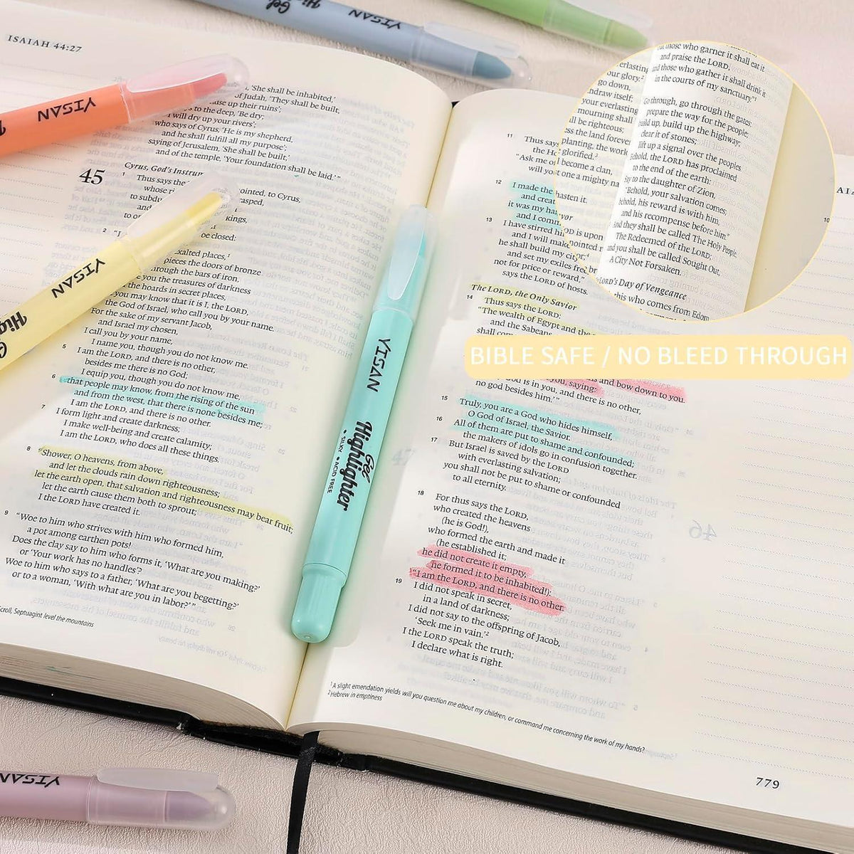 Bibel Textmarker Set – 8 Pastellfarben, Twist-Up Design