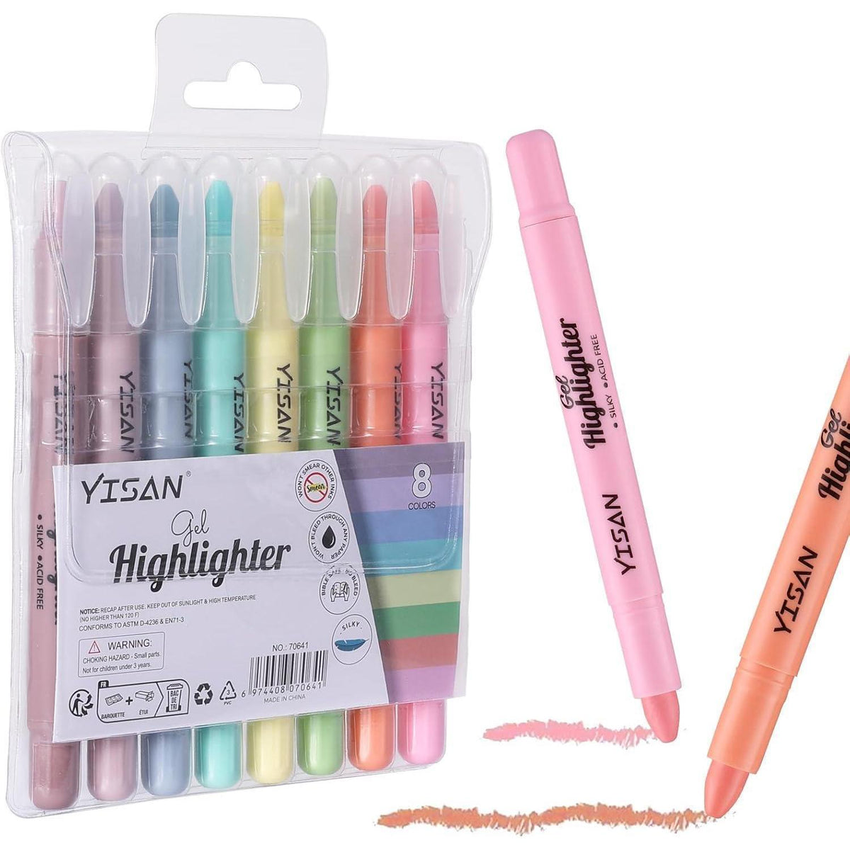 Bibel Textmarker Set – 8 Pastellfarben, Twist-Up Design