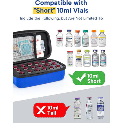Insulin Flaschenhalter Kühlschrankbox für Diabetiker 18 Fächer