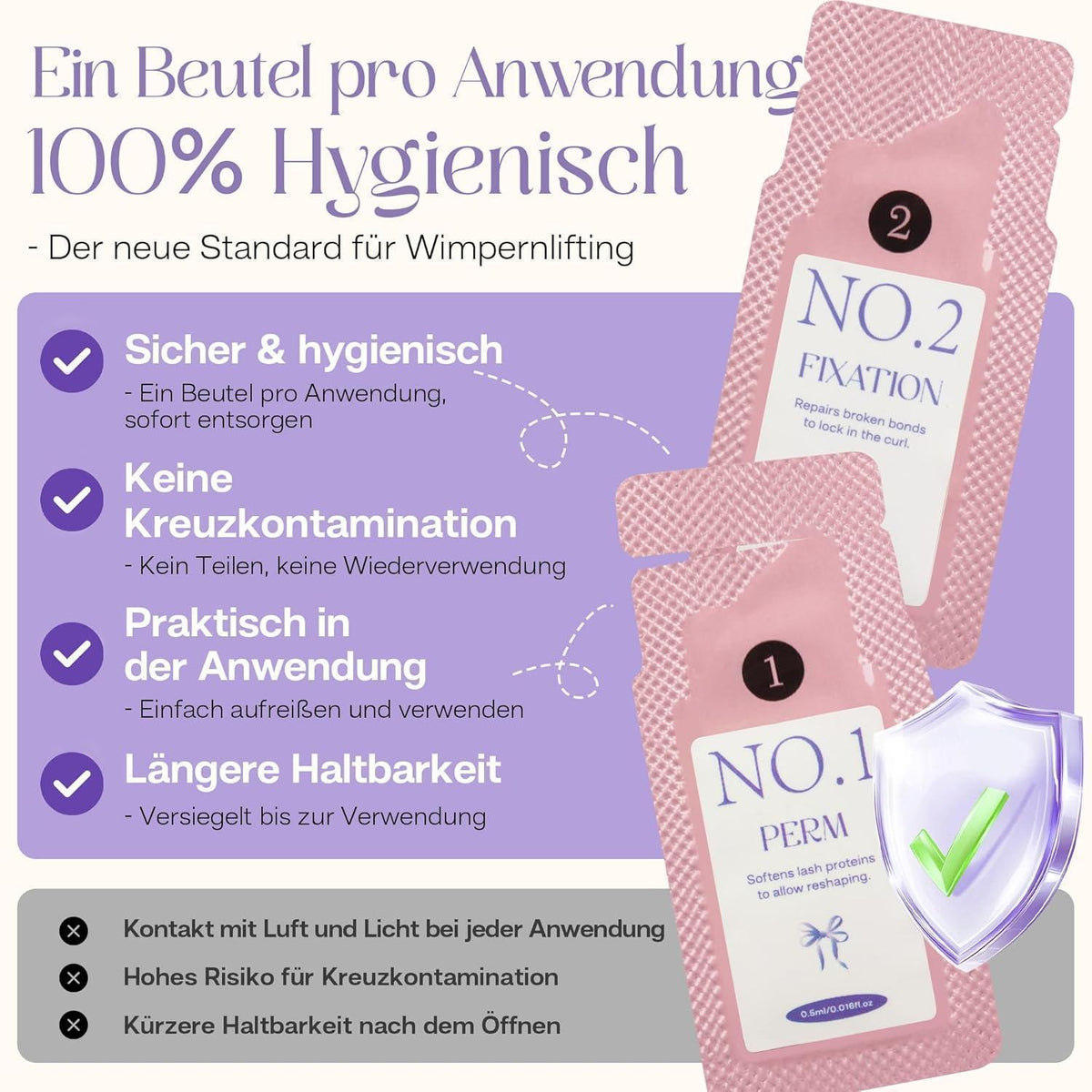 Wimpernlifting Set für dauerhafte, geschwungene Wimpern