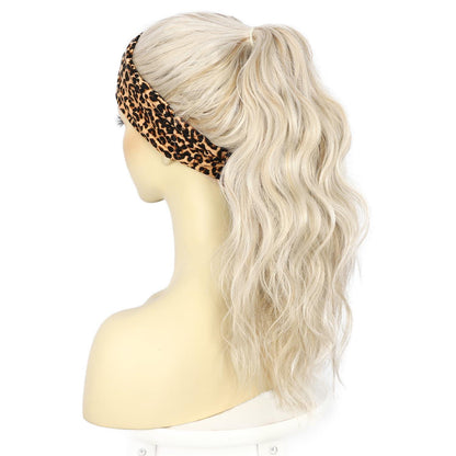 Platinblond Body Wave Stirnband Perücke – Lange, gewellte Synthetikperücke