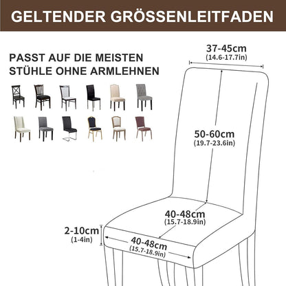 Stretch Stuhlhussen Sämischleder 4er Set Braun