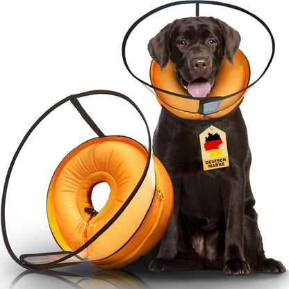 Aufblasbare Hundehalskrause 2in1 – Leckschutz & Komfort [Größe 2]