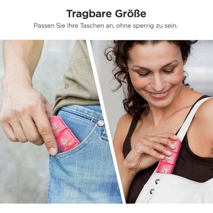 Wöchentliche Pillendose 7 Tage mit 3 Fächern, extra groß, Rosa