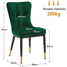 Samt Esszimmerstühle Set 2x – Bequem, Modern & Robust