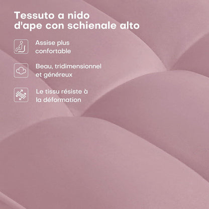 Samt Esszimmerstühle Set 4er – Rosa, Bequem & Robust