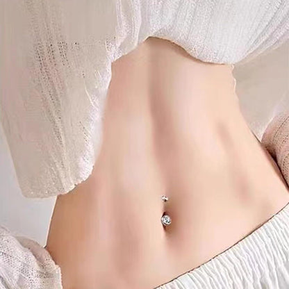 Bauchnabelpiercing Set 8 Stück Chirurgenstahl mit Zirkonia Herz Schmetterling