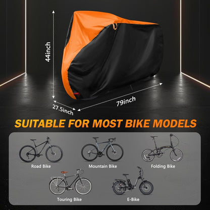 Wasserdichte Fahrradabdeckung 200x110x70cm – Schutzhülle für Fahrräder