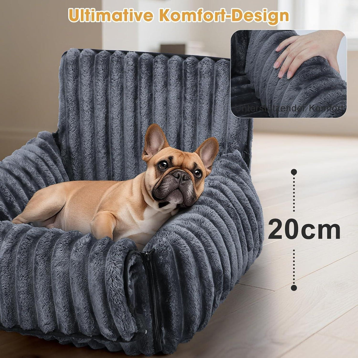 Hunde Autositz Memory Foam – Komfortabel & Sicher für kleine Hunde