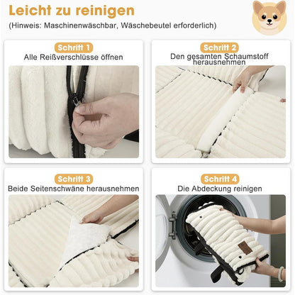Hunde Autositz Memory Foam – Waschbar & Verstellbar