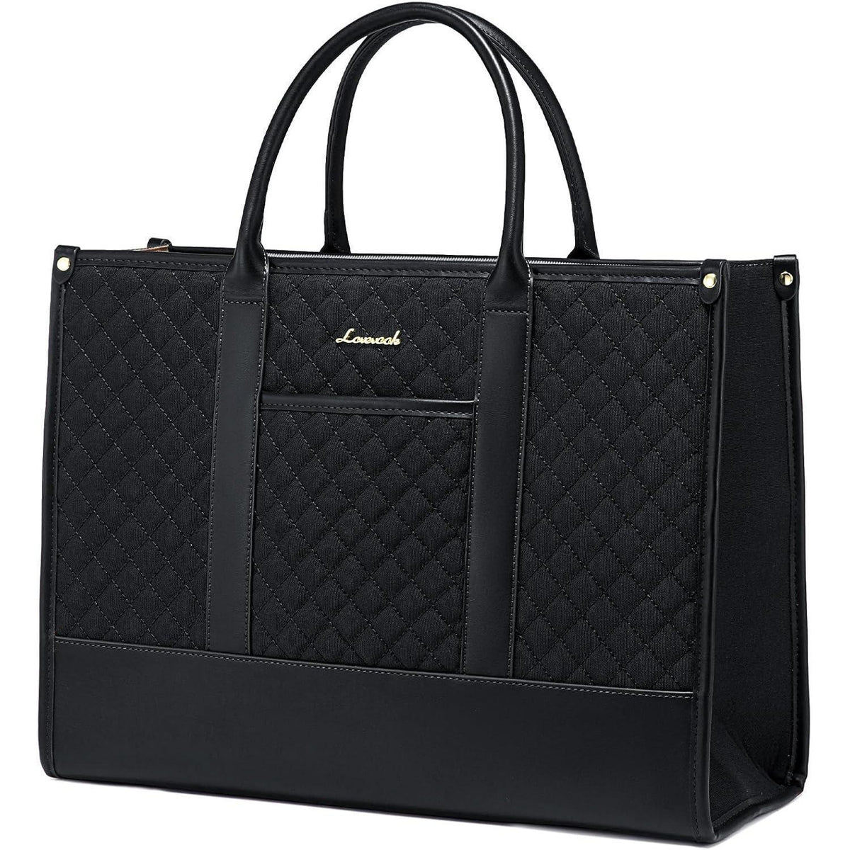 Laptoptasche Damen 14 Zoll, wasserdicht, mit Schultergurt, Schwarz