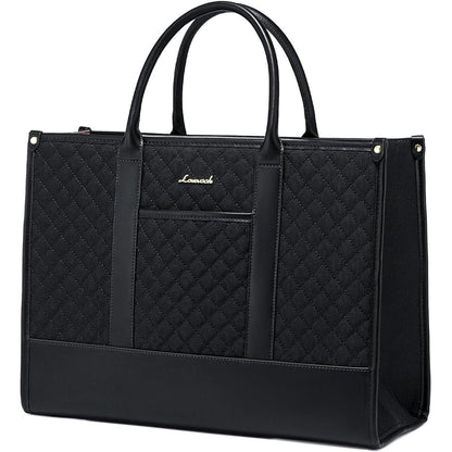 Laptoptasche Damen 14 Zoll, wasserdicht, mit Schultergurt, Schwarz