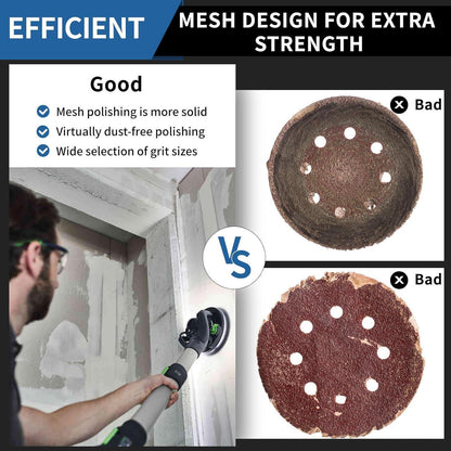 Schleifpapier 225mm Klett, Keramik Schleifgitter 25 Stück Mix Körnung