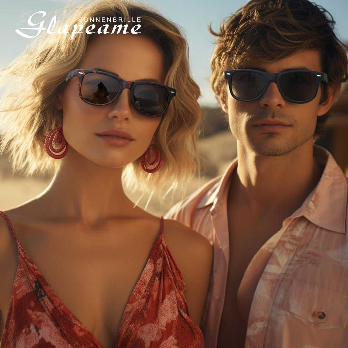 Polarisierte Sonnenbrille Unisex Retro Vintage UV400 für Sport & Freizeit