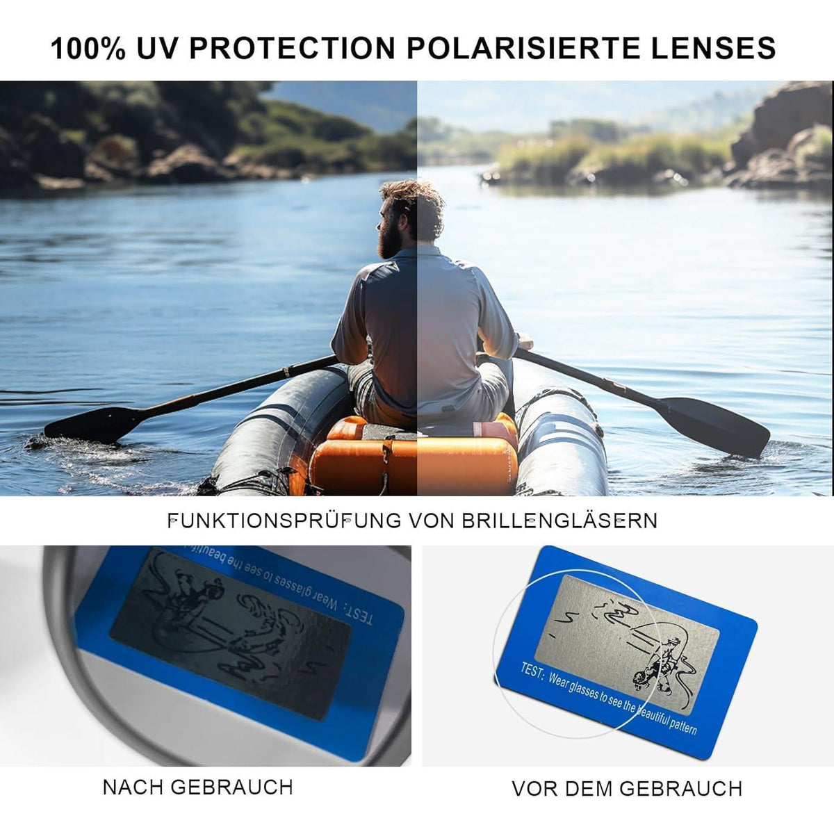 Polarisierte Sonnenbrille Unisex Retro Vintage UV400 für Sport & Freizeit