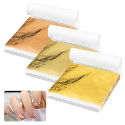 Blattgold Imitation 300 Blatt zum Basteln – 3 Farben