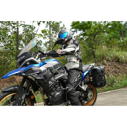 Motorrad Sturzbügeltasche Wasserdicht 6L Carbon Schwarz 2er Set
