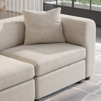 Beiges Zweisitzer-Sofa – Modernes Design für kleine Wohnzimmer