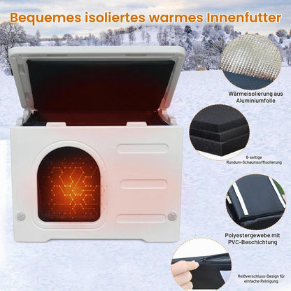 Isoliertes Katzenhaus Outdoor Winterfest mit Flachdach