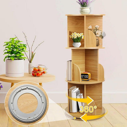 Drehbares Kinderbücherregal mit 3 Ebenen, Holz
