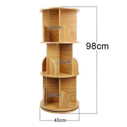 Drehbares Kinderbücherregal mit 3 Ebenen, Holz