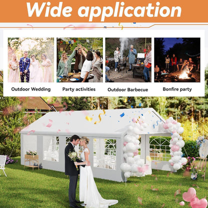Party Zelt 4x8m Weiß – Wasserdicht & Stabil für Garten & Events