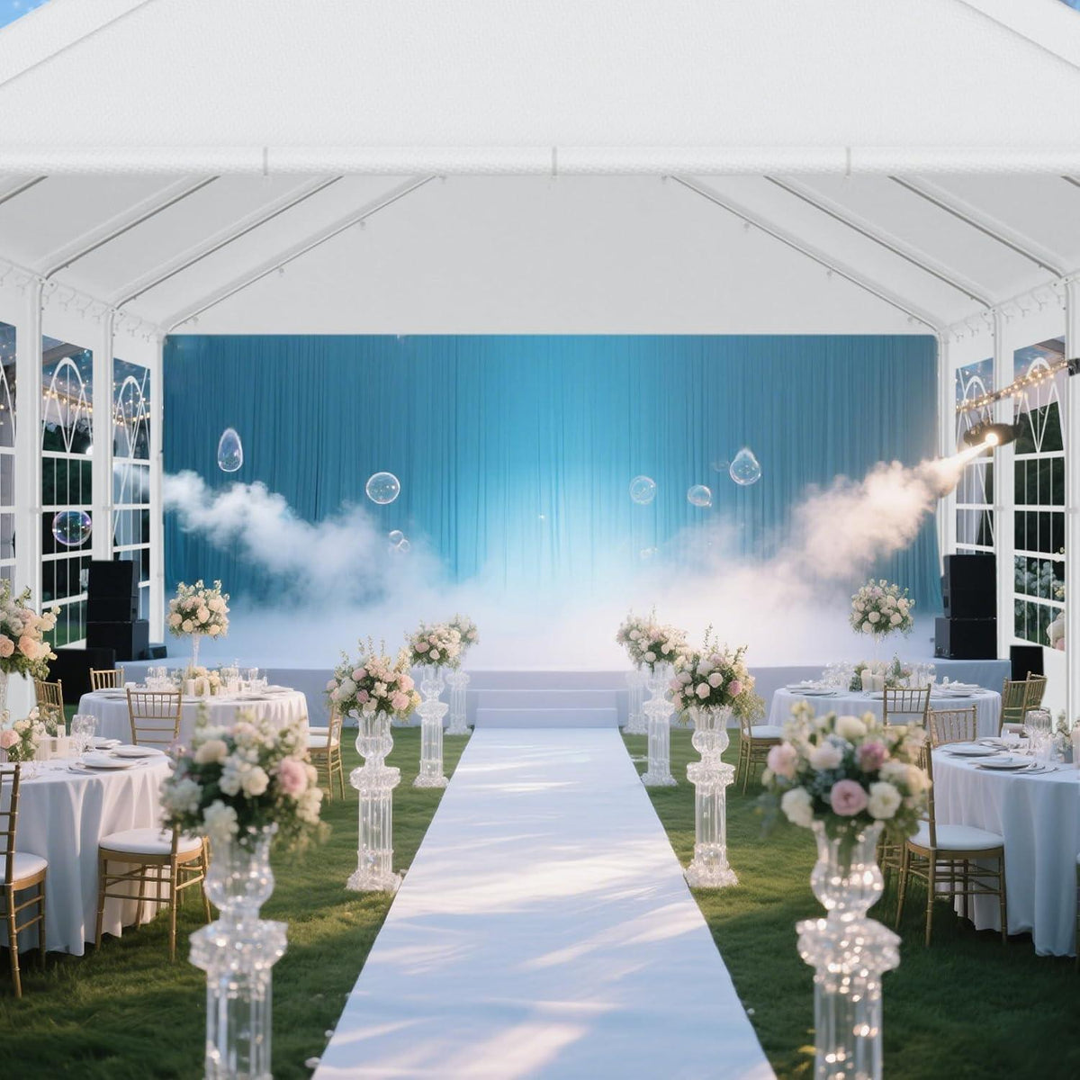 Party Zelt 4x8m Weiß – Wasserdicht & Stabil für Garten & Events