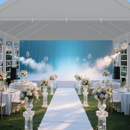 Party Zelt 4x8m Grau – Wasserdicht & Stabil für Garten & Events