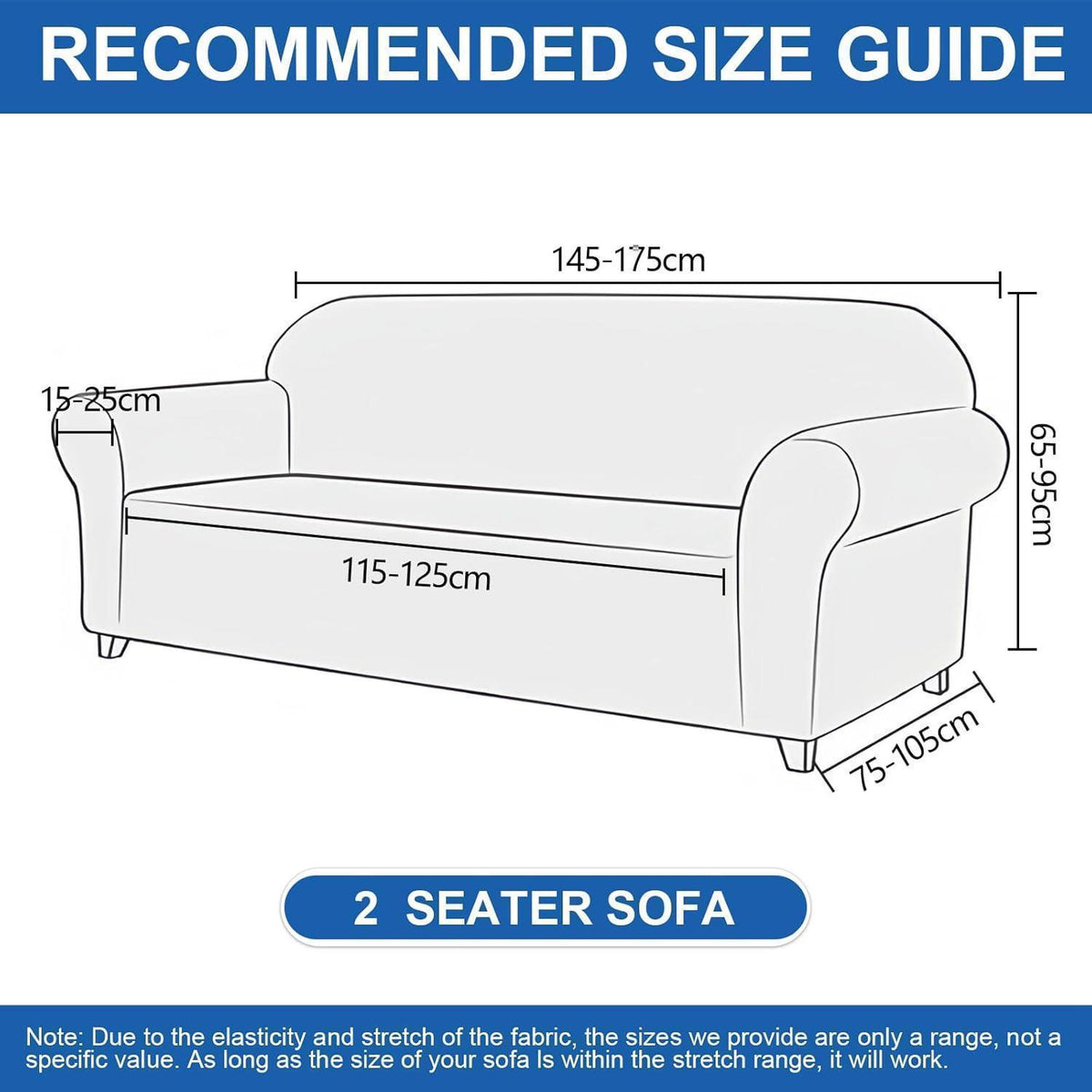 Stretch Sofaüberzug 2 Sitzer – Rutschfest & Jacquard