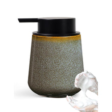Keramik Schaumseifenspender Grün Braun - 350ml