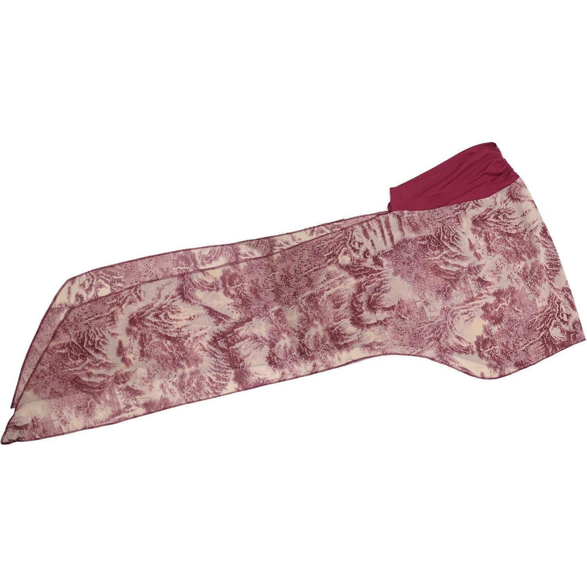 Damen Turban Kopftuch Burgunderrot Bedruckt – Vielseitig & Bequem