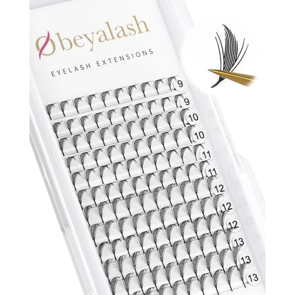 Vorgefertigte Wimpernextensions 120 Fächer – Wings Lash Schwarz