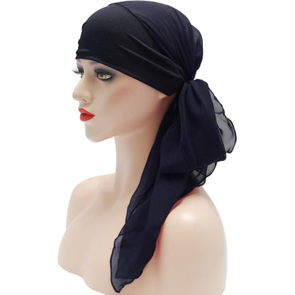 Damen Turban Kopftuch Navy - Bequeme Kopfbedeckung