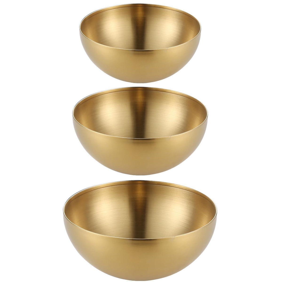 Reisschüsseln Edelstahl Gold Koreanisch 3er Set 15-25cm
