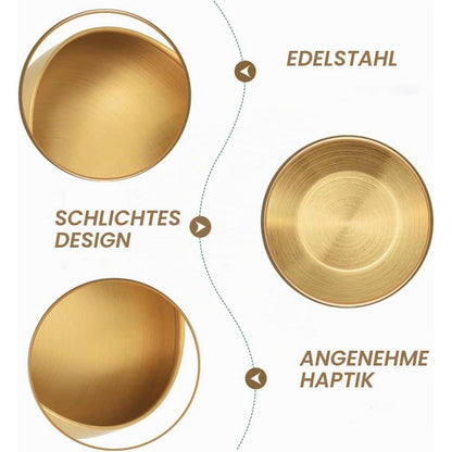 Reisschüsseln Edelstahl Gold Koreanisch 3er Set 15-25cm