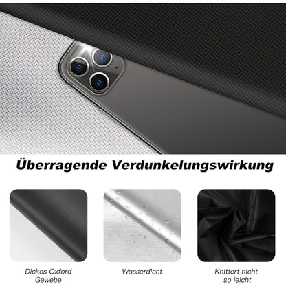 Verdunkelungsrollo ohne Bohren für Fenster, 100% Abdunkelung, 100x145cm