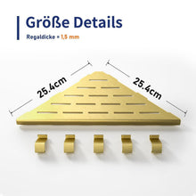 Eck-Duschregal Edelstahl 304 – Goldenes Eckregal für geflieste Wände