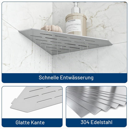 Eck-Duschregal Edelstahl 254mm - 2er Set für Badezimmer