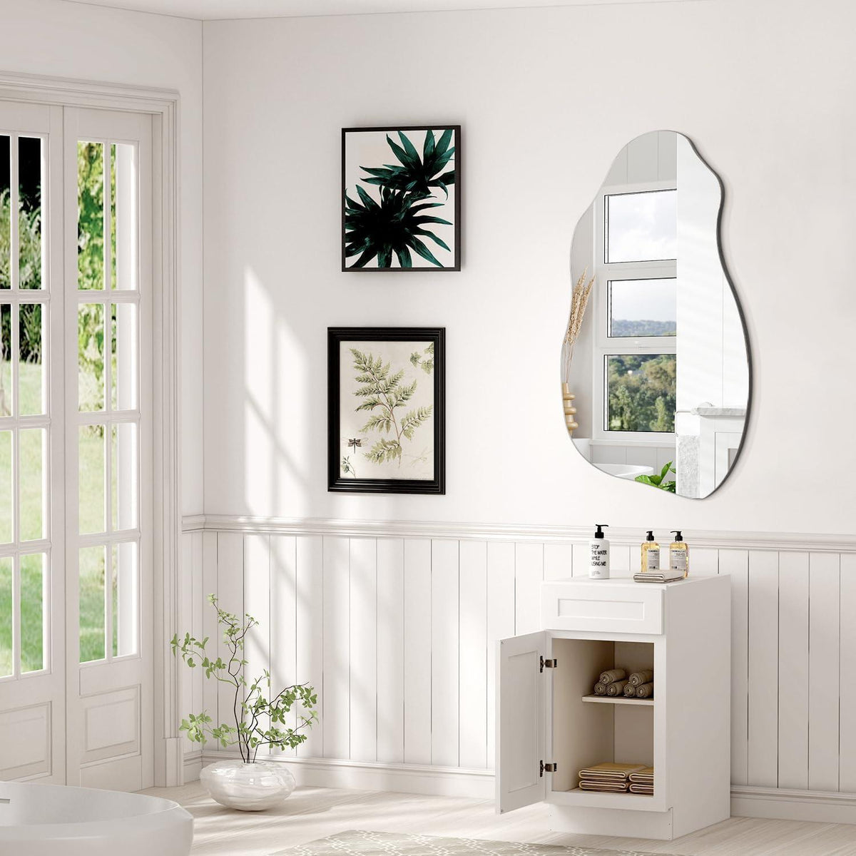 Asymmetrischer Wandspiegel – Moderner Deko Spiegel 60x35 cm