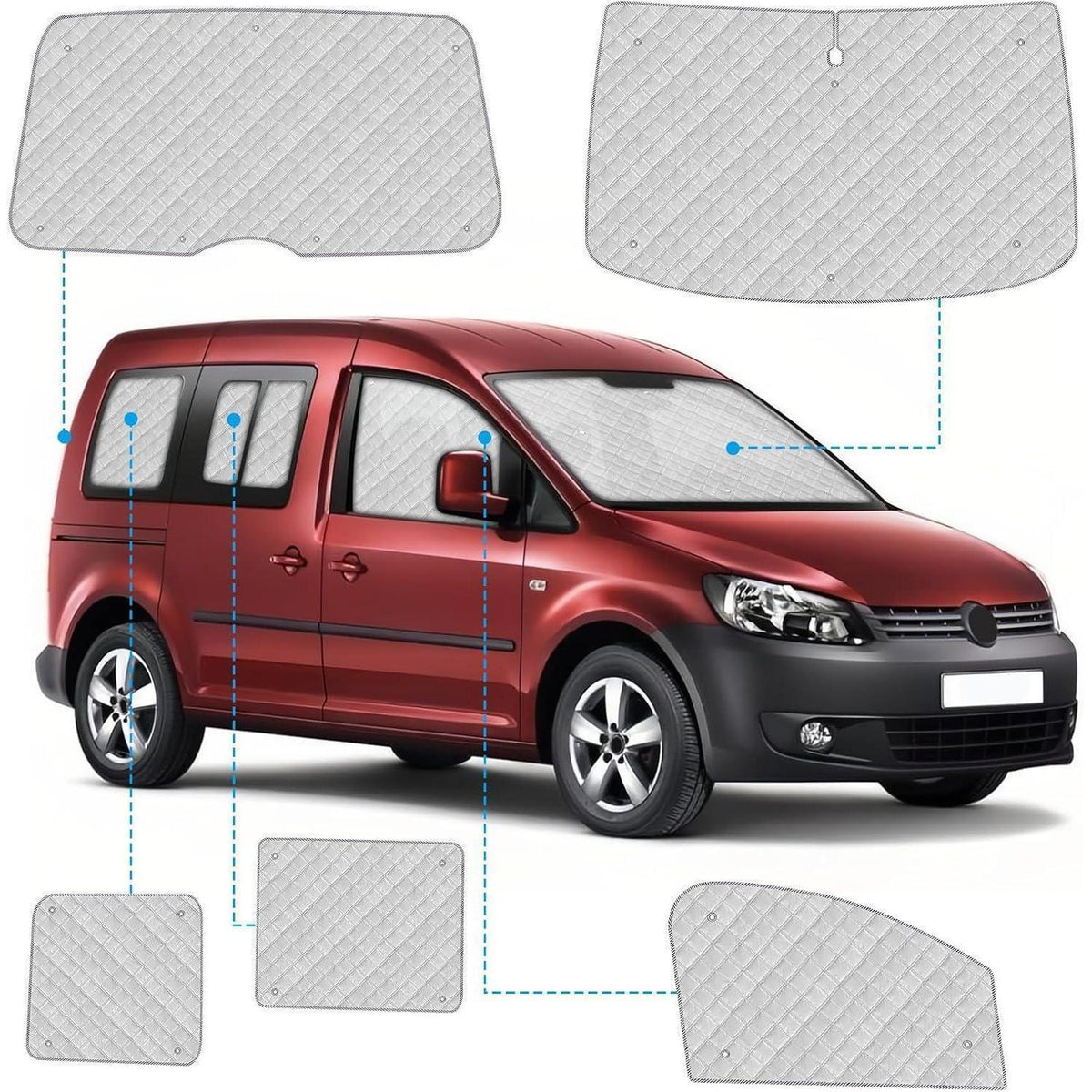 Thermo Matten Set Caddy Life Tramper 04-19 – Verdunkelung & Sonnenschutz