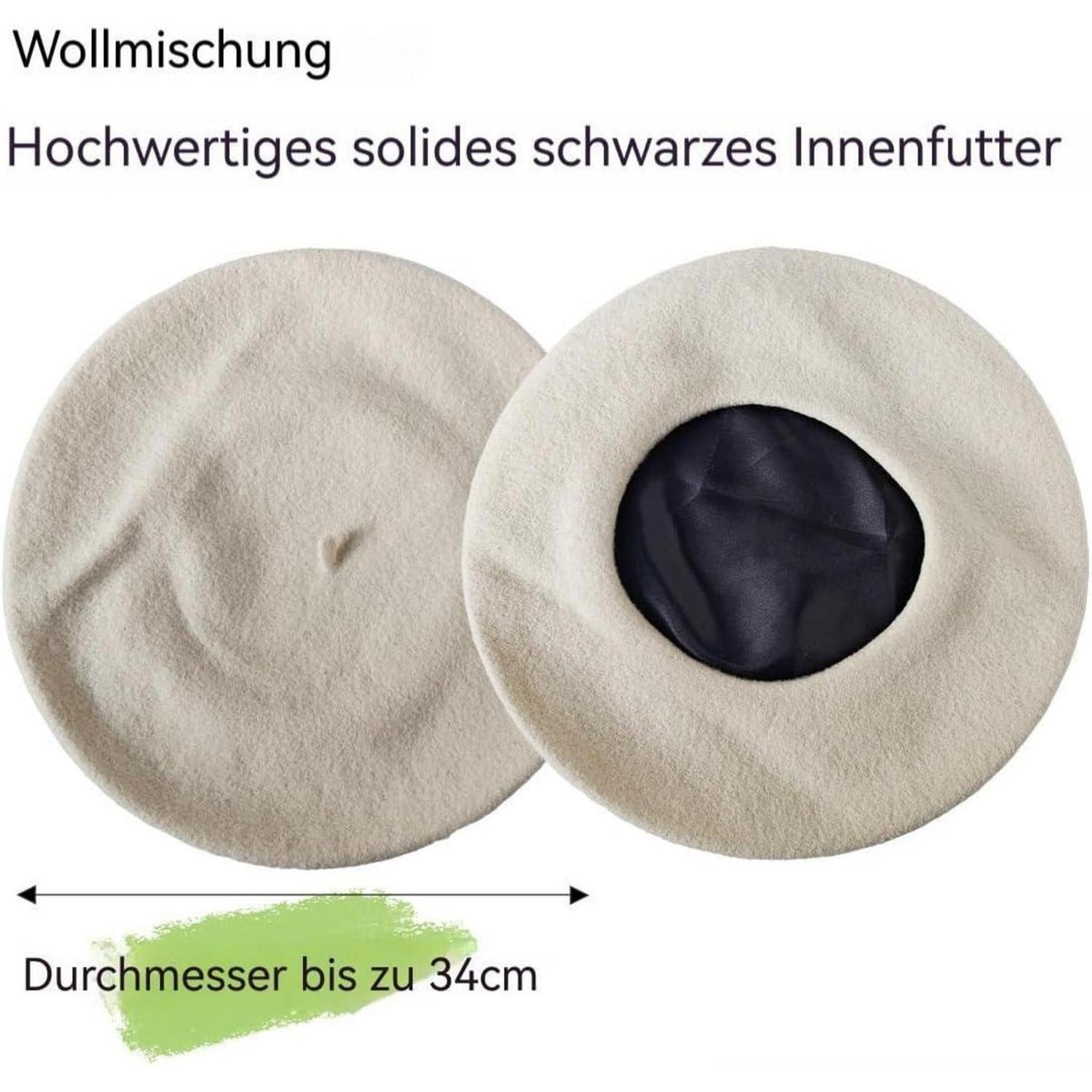 Großer Woll-Beret Damen – Warm & Stilvoll für Herbst/Winter