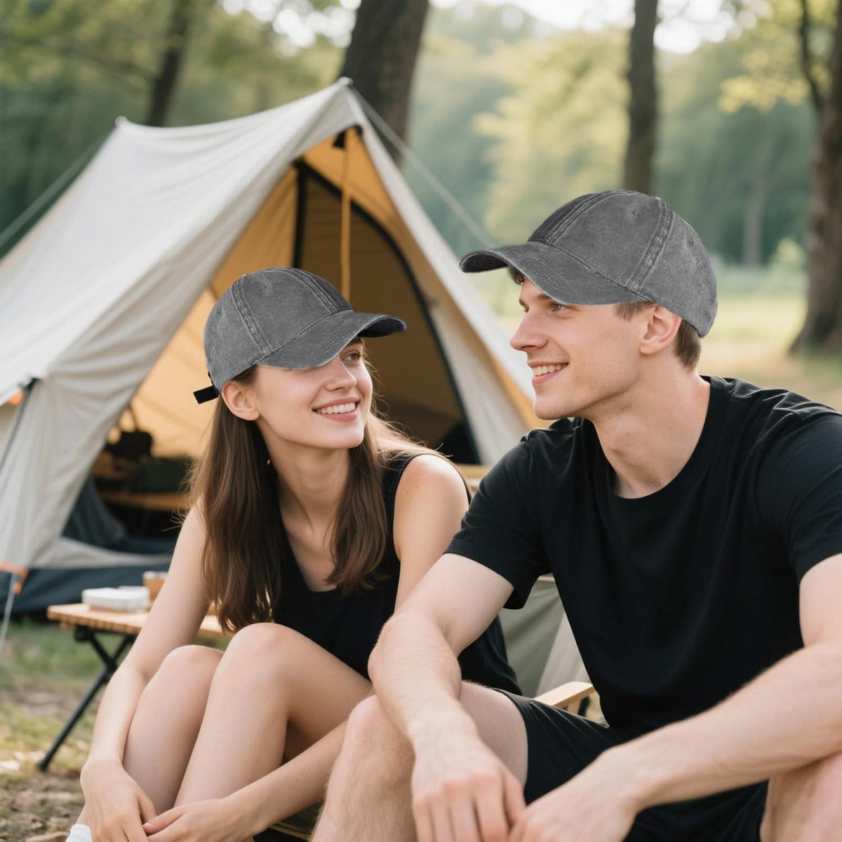 Baumwoll Baseball Cap Dunkelgrau | Verstellbare Unisex Kappe