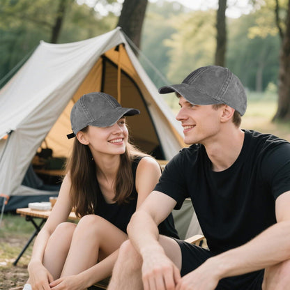 Baumwoll Baseball Cap Dunkelgrau | Verstellbare Unisex Kappe