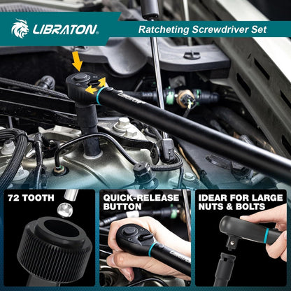 Drehmomentschlüssel 1/2 Zoll 50-350NM mit Gelenkgriff und Bremsstange
