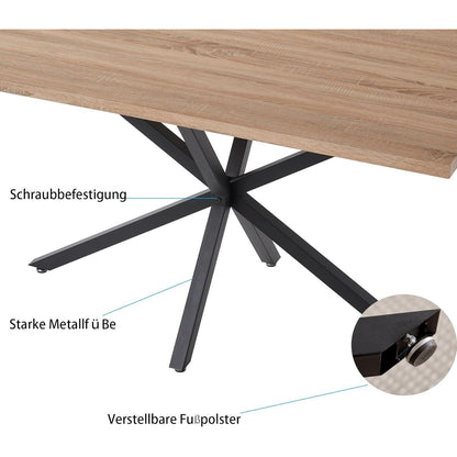 Esstisch Set 140x78cm mit 4 Esszimmerstühlen Grau