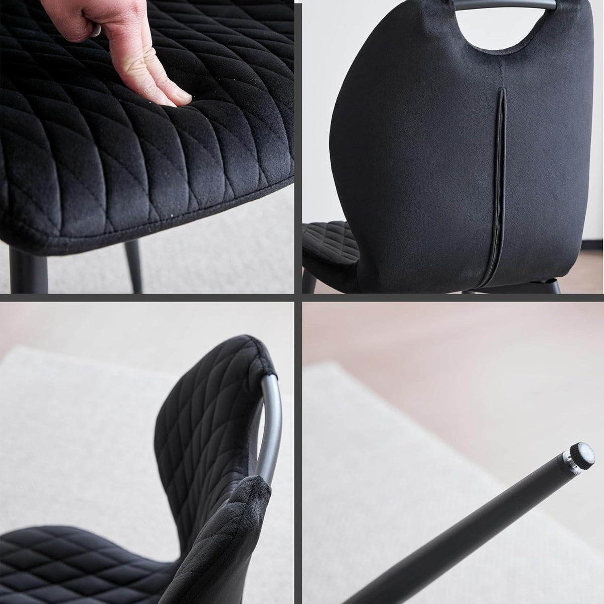 Esstisch Set 140x78cm mit 4 Esszimmerstühlen, Modern