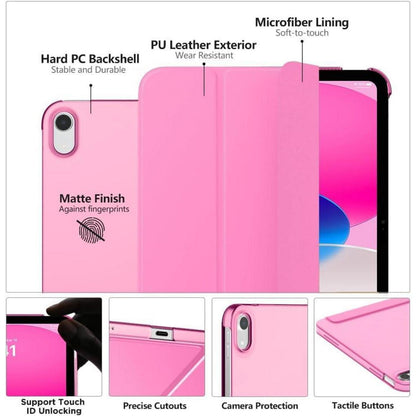 Schlanke iPad Hülle 11/10. Gen. mit Ständer & Stiftaufladung, Pfingstrose