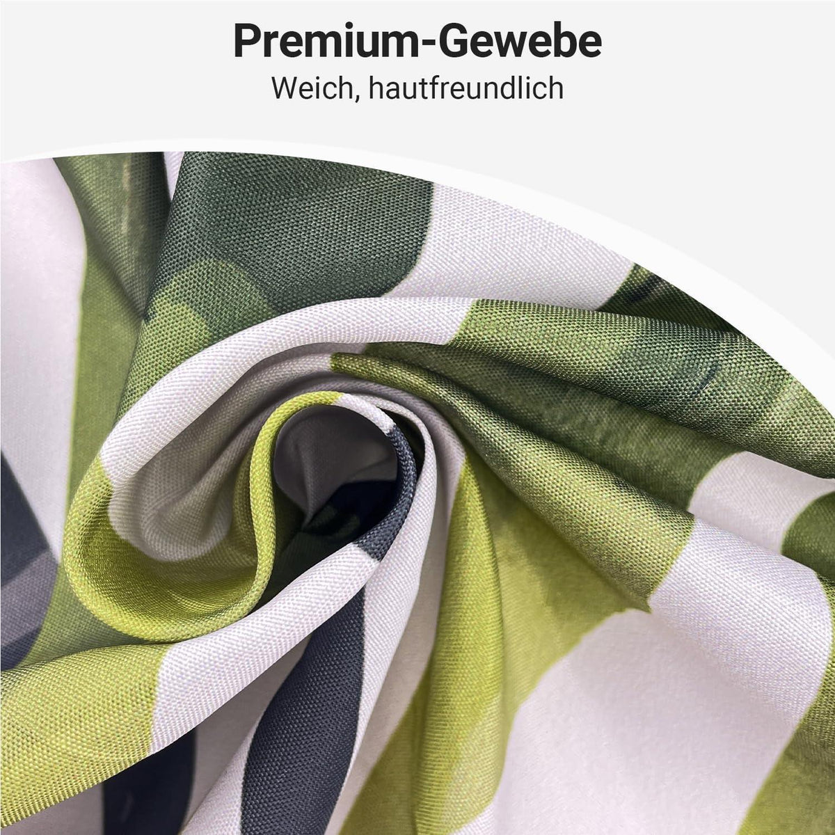 Grüner Duschvorhang Blätter 180x160 cm | Wasserabweisend & Waschbar